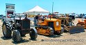 Lineup of nicely restored Cletrac tractors and dozers