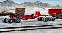 Assembly of road transport heavy-haul trailer