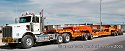 Pan-Western Trucking Company Kenworth T800 Wide-Hood with Heavy-Duty Lowboy